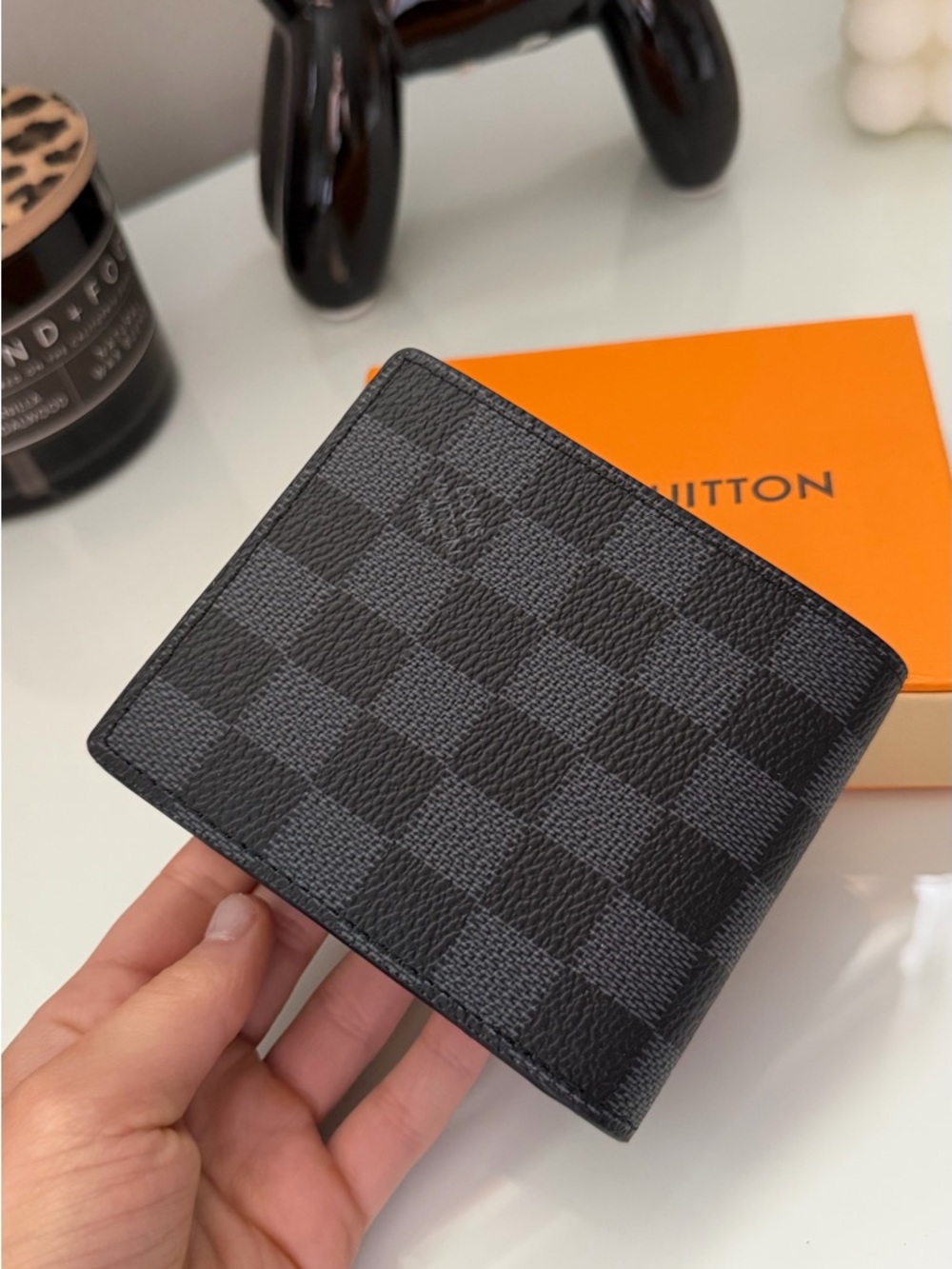 Louis Vuitton Black Damier Graphite Bi-Fold Card & Key Wallet - Picture 5 of 6
